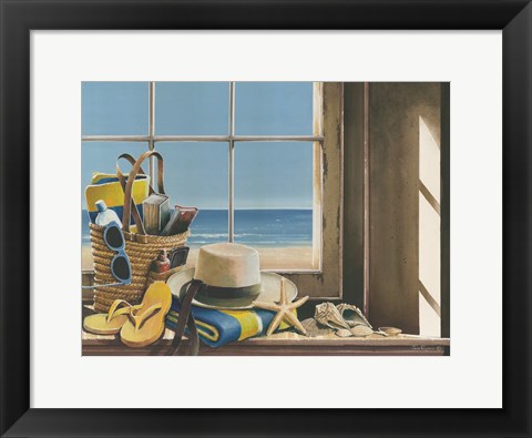 Framed Day at the Beach Print