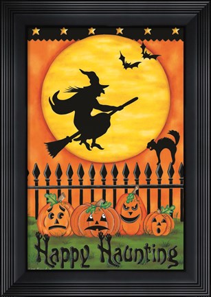 Framed Witch Silhouette Print