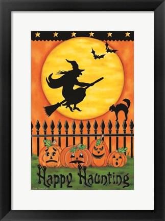 Framed Witch Silhouette Print