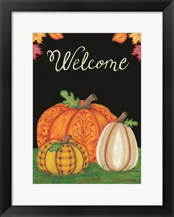 Framed October Welcome Print