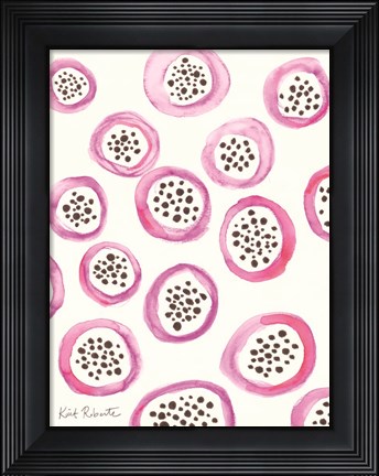 Framed D is for Dragon Fruit I Print