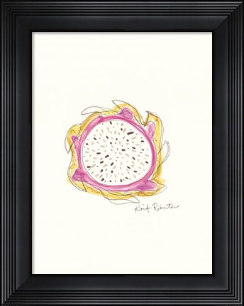 Framed D is for Dragon Fruit II Print