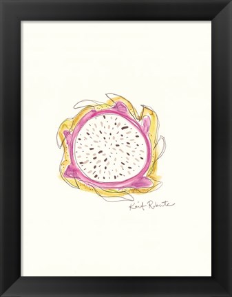 Framed D is for Dragon Fruit II Print