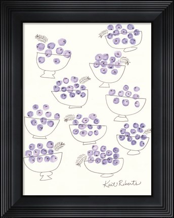 Framed Bowls of Berries Print