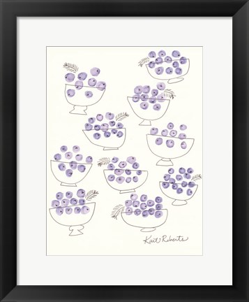 Framed Bowls of Berries Print