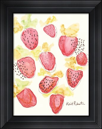 Framed Strawberry Patch Print