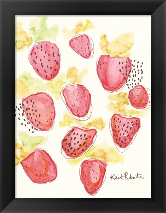 Framed Strawberry Patch Print