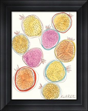 Framed P is for Pomegranate Print