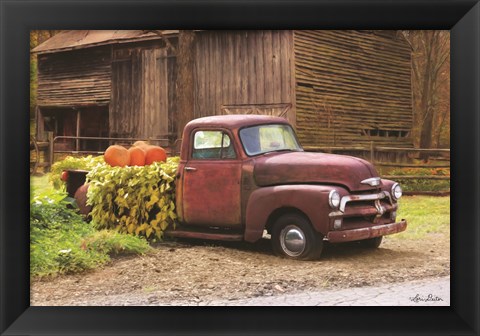 Framed Fall Pumpkin Truck Print