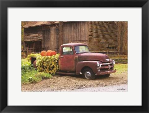 Framed Fall Pumpkin Truck Print