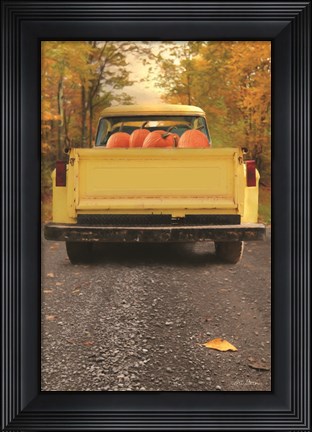 Framed Yellow Pumpkin Hauler Print