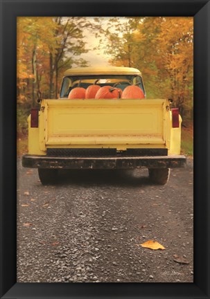 Framed Yellow Pumpkin Hauler Print