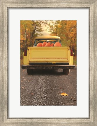 Framed Yellow Pumpkin Hauler Print