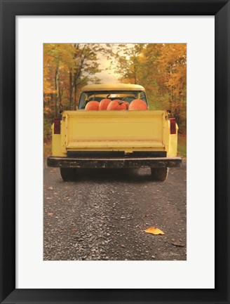 Framed Yellow Pumpkin Hauler Print