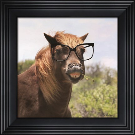 Framed Say Cheese Horse Print