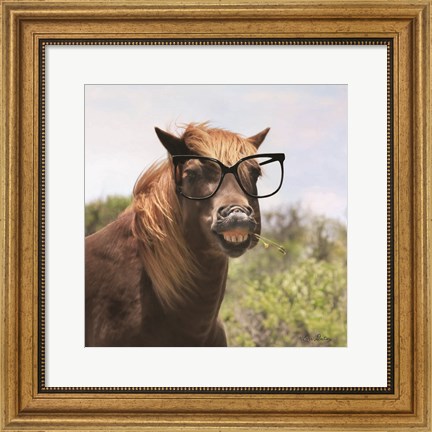 Framed Say Cheese Horse Print