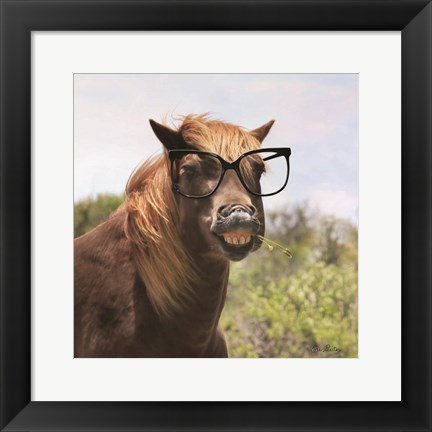 Framed Say Cheese Horse Print