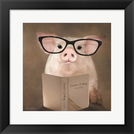 Framed Creative Cooking Pig Print