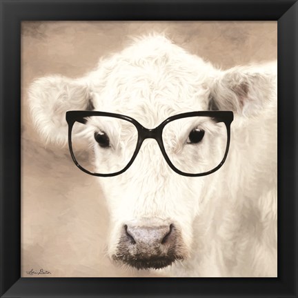 Framed See Clearly Cow Print