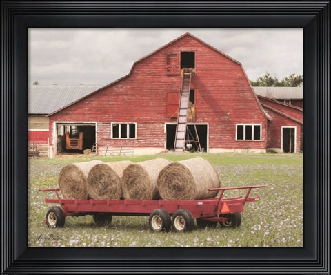 Framed Clayton Hay Wagon Print