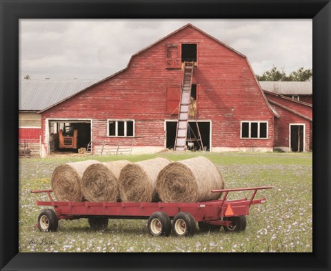 Framed Clayton Hay Wagon Print