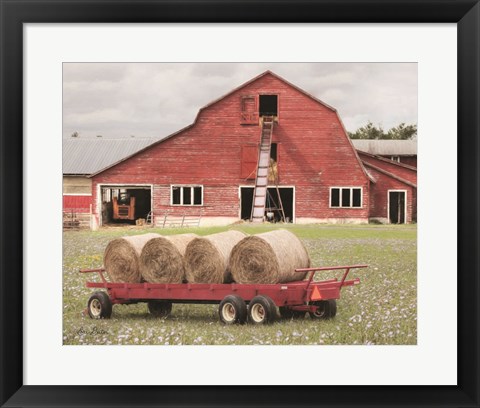 Framed Clayton Hay Wagon Print