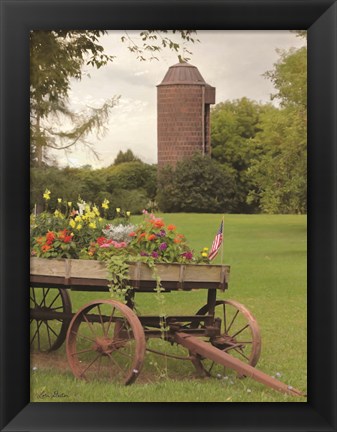 Framed Clayton Flower Wagon Print