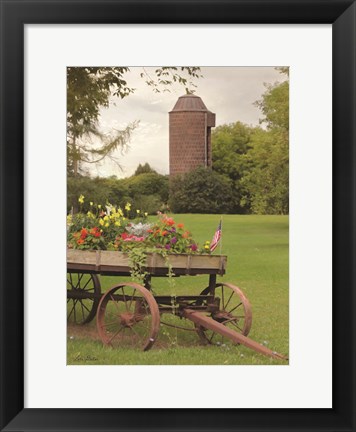 Framed Clayton Flower Wagon Print