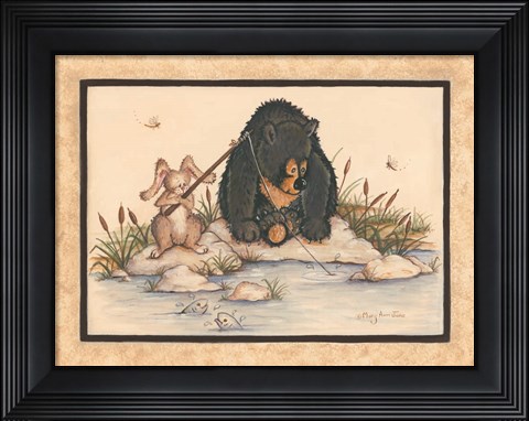 Framed Gone Fishing Print