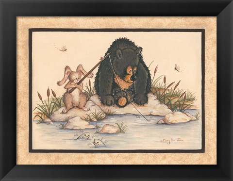 Framed Gone Fishing Print