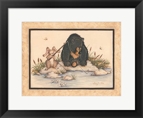 Framed Gone Fishing Print