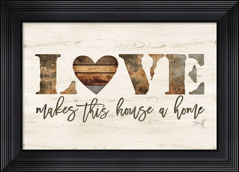 Framed Love Makes This House a Home Print