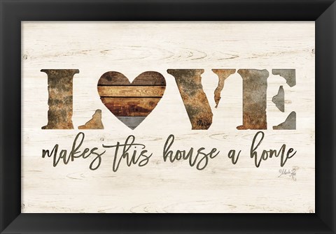 Framed Love Makes This House a Home Print