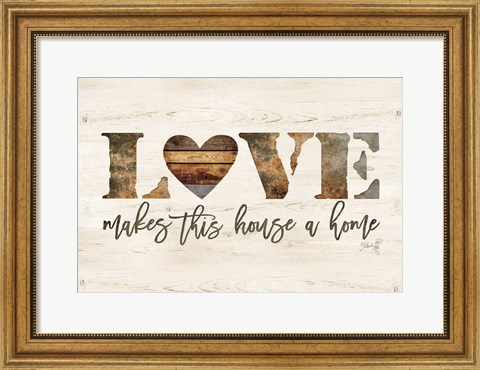 Framed Love Makes This House a Home Print
